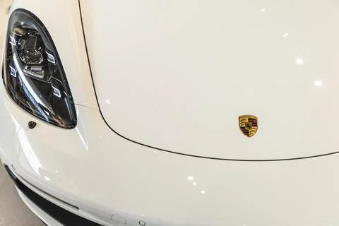 White Porshe Stock Photos