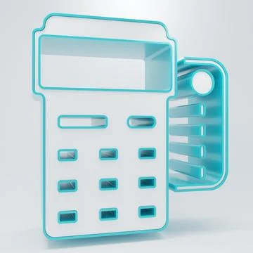 White POS terminal with inserted credit card and printed reciept icon isola.. Stock Illustration
