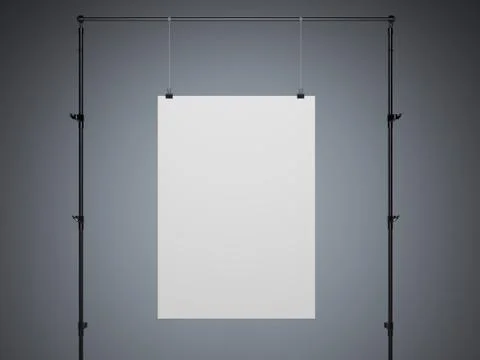 White poster hanging Stock Illustration