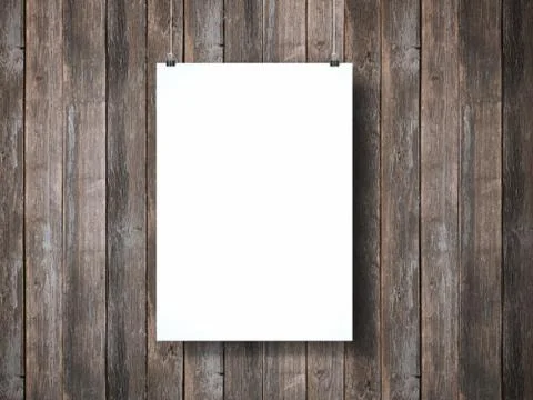 White poster hanging Stockillustratie