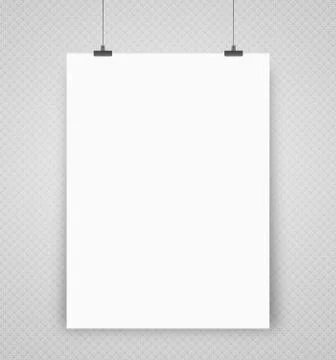 White poster on a wall Stock Photos