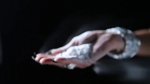 White Powder Blow Stock Footage 76472967