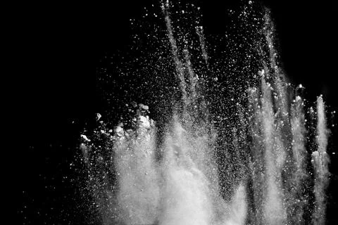 White powder explosion on black background. 스톡 일러스트