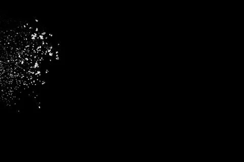 White powder explosion on black background. Stock Photos