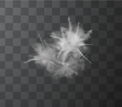 White powder explosion or dust burst effect with smoke realistic vector Stock Illustration