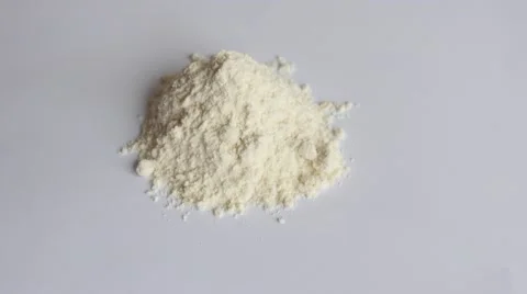 White powder rotating on white Video stock 47791817