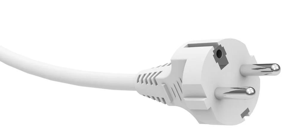 The white power cable Stock Illustration