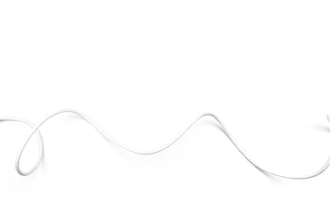 White power cable socket isolated on white background -  Image Stock Photos