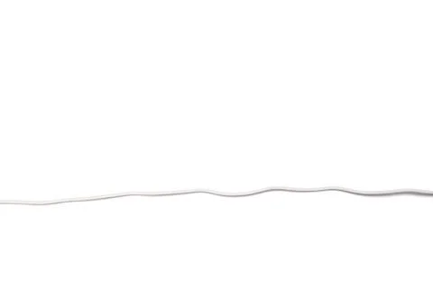 White power cable socket isolated on white background -  Image Stock Photos