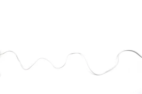 White power cable socket isolated on white background -  Image Stock Photos