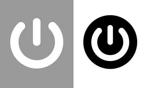 White power icon. Vector Illustration on the grey background. Stock Illustration