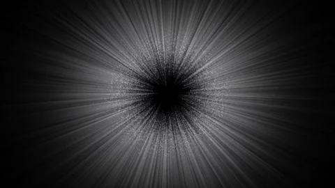 White Power Lines Center Focus Light Rays Circular Beams 4K Stock Footage 294098849