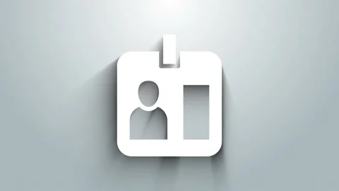 White Press journalist vertical badge icon isolated on grey background. Media Video stock 225751561