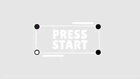 A white press start message inside an outlined frame. Stock Footage 337080279