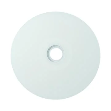A White Printable Surface CD or DVD Compact Disc Isolated on White Background Stock Photos