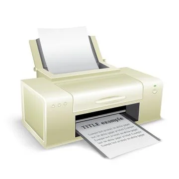 White printer Illustrazione stock