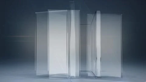 White Prism — Abstract Crystal Geometry Stock Footage 312065166