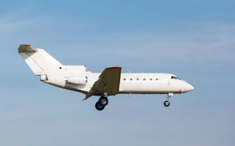White private jet Foto stock