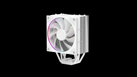 White processor air cooler Stock Footage 257376519
