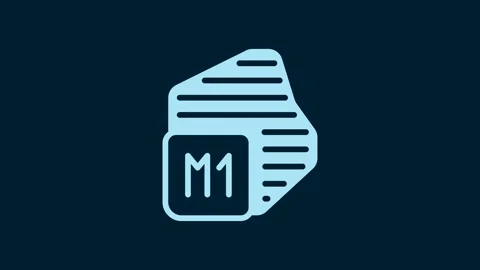 White Processor icon isolated on blue background. CPU, central processing unit Stock Footage 229564488