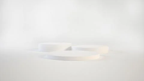 White product background stand or podium pedestal on advertising display with Stock-Illustration
