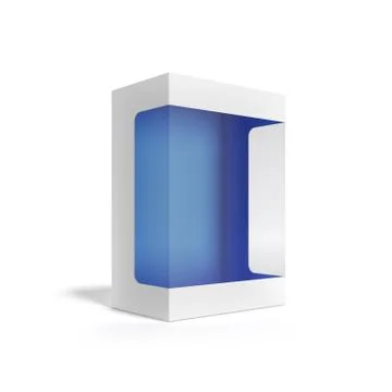 White Product Package Box With Window. Stock Illustration