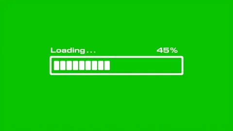 White progress bar loading battery, data, software or downloading information Vidéo 333626915