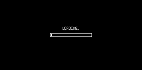 White progress loading bar on black background, video animation. Stock Footage 112367789
