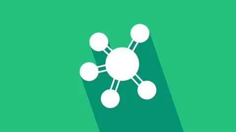 White Project team base icon isolated on green background. Business analysis and Stock Footage 225667639