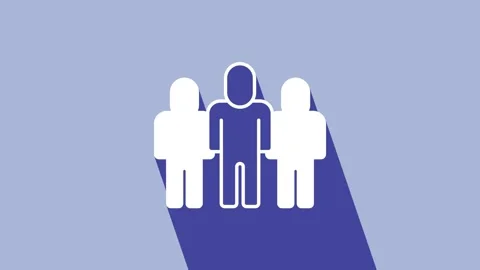 White Project team base icon isolated on purple background. Business analysis Stock Footage 225841767