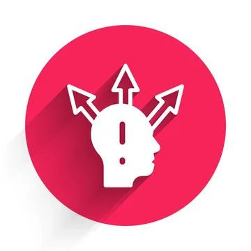 White Project team base icon isolated with long shadow. Business analysis and イラスト素材