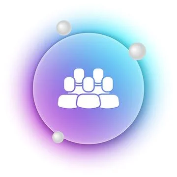White Project team base icon isolated on white background. Business analysi.. イラスト素材