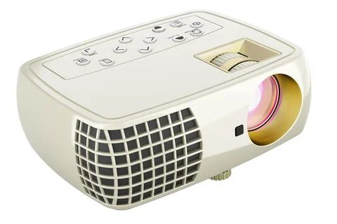 White Projector, 3D rendering Stock Illustration