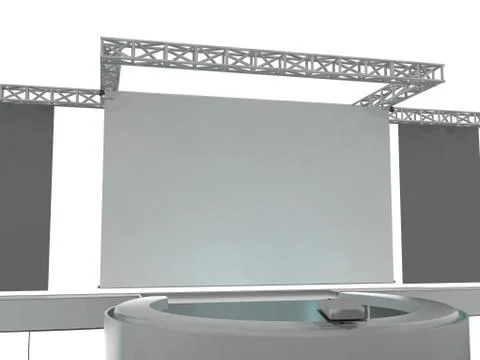 White projector screen Stock Illustration