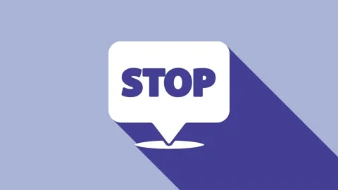 White Protest icon isolated on purple background. Meeting, protester, picket Stock Footage 148299982