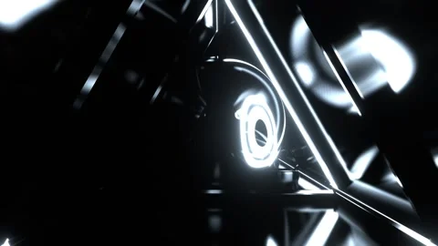White Psychedelic Neon Core in the Infinite Tunnel Background VJ Loop in 4K Stock Footage 316899640