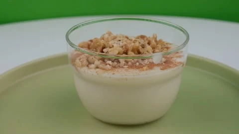 White pudding rotate Stock Footage 236812978