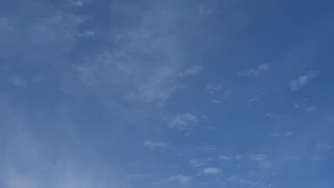 White puffy clouds and blue sky time-lapse 動画素材 122314676