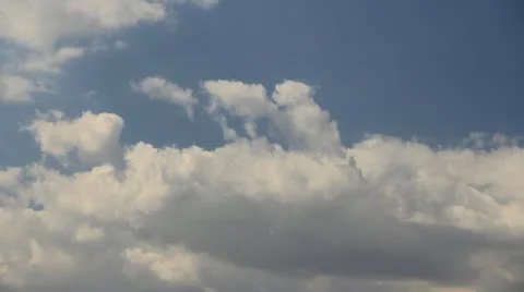 White puffy clouds Stock Footage 20288573