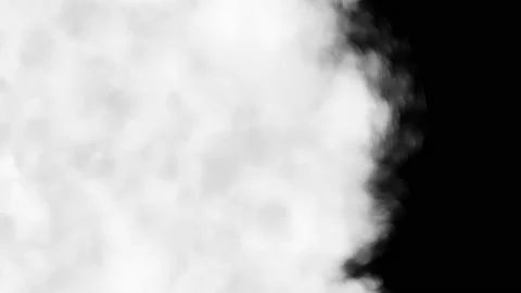 White Puffy Smoke Background Wave Loop Video stock 139343012