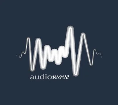 White pulse player logo. Illustrazione stock