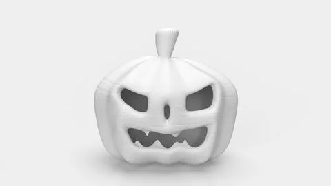 The white pumpkin for halloween concept 3d rendering 스톡 일러스트