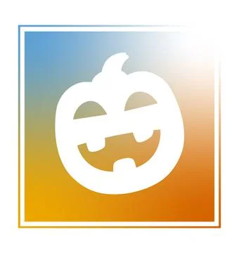 White Pumpkin Icon Stock Illustration