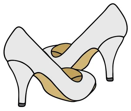 White pumps Stock Illustration