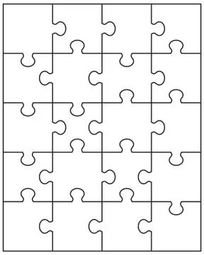 White puzzle 1 Stock Illustration