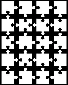 White puzzle 12 Stock Illustration