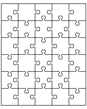 White puzzle 2 Stock Illustration