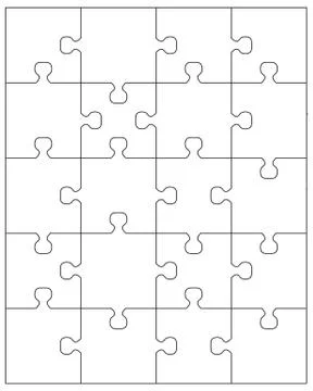 White puzzle 3 Stock Illustration