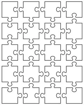 White puzzle 4 Stock Illustration
