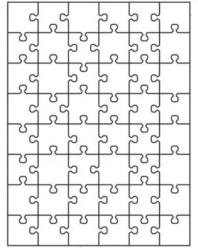White puzzle 6 Stock Illustration